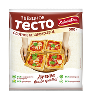 Тесто ХЛЕБНЫЙ ДОМ "Звездное" слоеное бездрожжевое 500 г