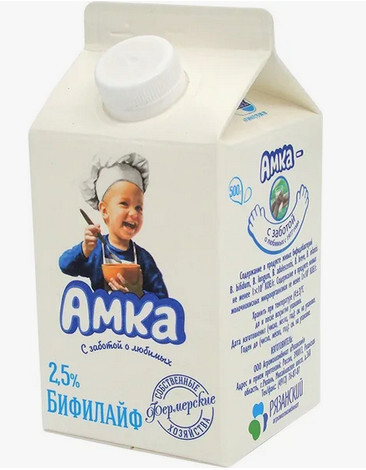 Продукт Амка кисломолочный "Бифилайф" 2,5% 450 г