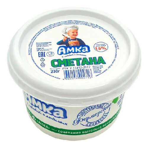 Сметана Амка 230 г 15%