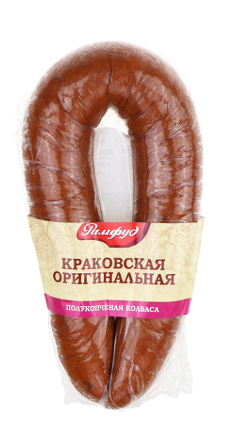 Колбаса РАМЕНСКИЙ ДЕЛИКАТЕС "Краковская оригинальная" полукопченая 450 г