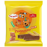 Хлебцы полоски СВИТЛОГОРЬЕ "Три кота" с ароматом карамели 100 г