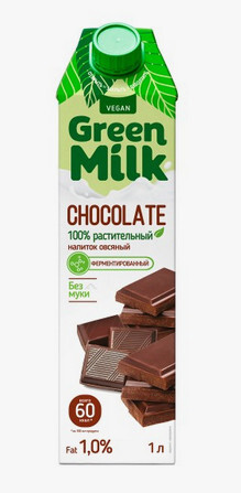 Напиток овсяный со вкусом шоколада Green Milk 1 л