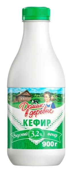 Кефир ДОМИК В ДЕРЕВНЕ 900 г 3,2%