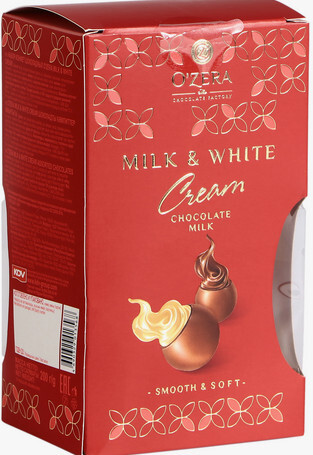 Конфеты OZERA "Milk & White Сream" шоколадные 200 г