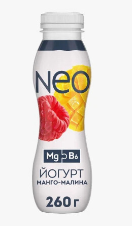 Йогурт Neo питьевой манго-малина 260 г