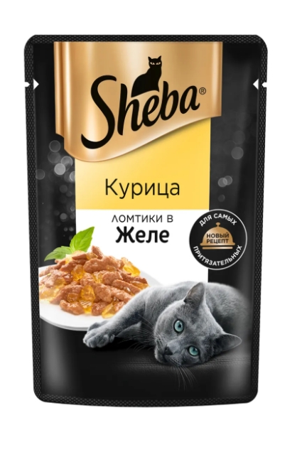 SHEBA ломтики в желе с курицей 75 г