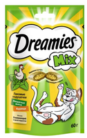 Лакомство для кошек DREAMIES с курицей и кошачьей мятой 60 г