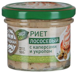 Риет МЕРИДИАН лососевый с каперсами и укропом 100 г