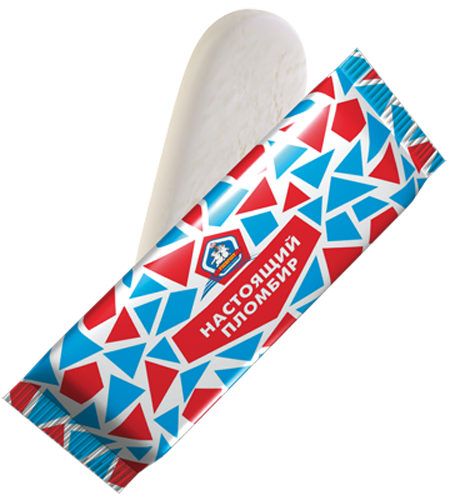 Мороженое РОСФРОСТ "Настоящий пломбир" ванильное 60 г 15%