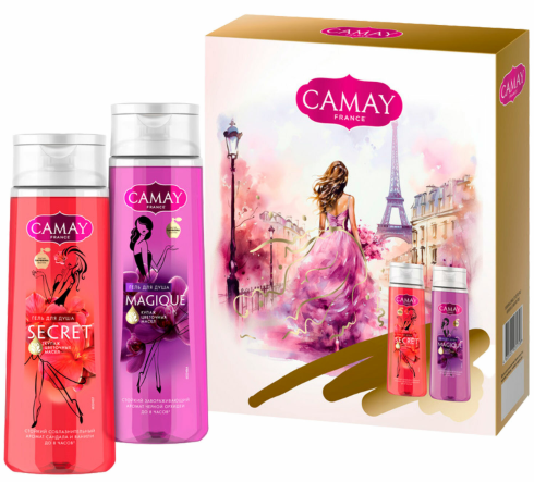 Набор подарочный CAMAY "Секрет" гель для душа "Тайное блаженство" 250 мл + гель для душа "Магическое заклинание" 250 мл
