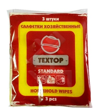Салфетки TEXTOP "Standart" вискозные 3 шт.