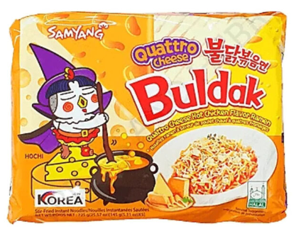 Лапша SAMYANG "Hot Chicken flavor Ramen. Quattro Cheese" 145 г