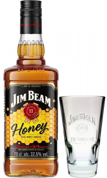 Виски "Jim Beam" Honey (Spain), with glass, 0.7 л