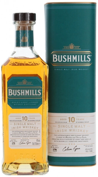 Виски "Bushmills" Single Malt 10 Years Old, with box, 0.7 л