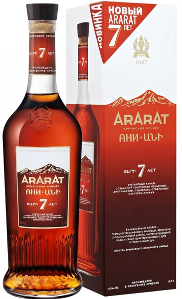 Коньяк Арарат "Ани" 7-летний, в подарочной коробке, 0.7 л