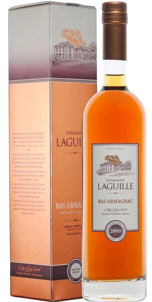 Арманьяк Domaine Laguille, Bas-Armagnac AOC, 2000, gift box, 0.7 л
