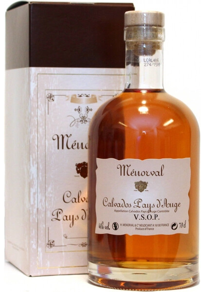 Кальвадос "Menorval" Pays d'Auge VSOP, Calvados AOC, gift box, 0.7 л