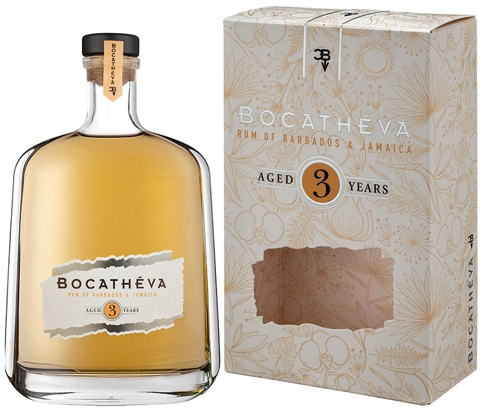 Ром "Bocatheva" Barbados & Jamaica 3 Years Old, gift box, 0.7 л