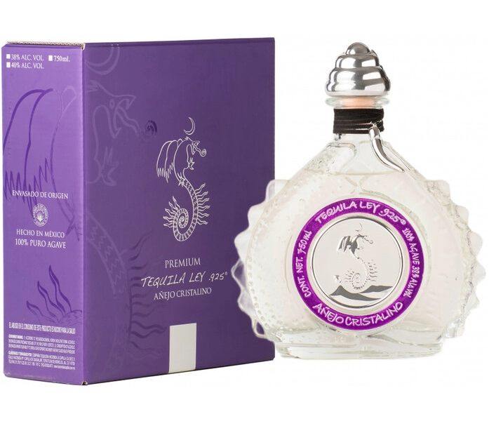 Текила "Ley 925" Anejo Cristalino, gift box "Diamond", 0.75 л