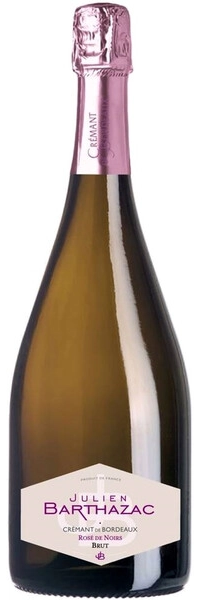 Игристое вино "Julien Barthazac" Rose de Noirs Brut, Cremant de Bordeaux AOC