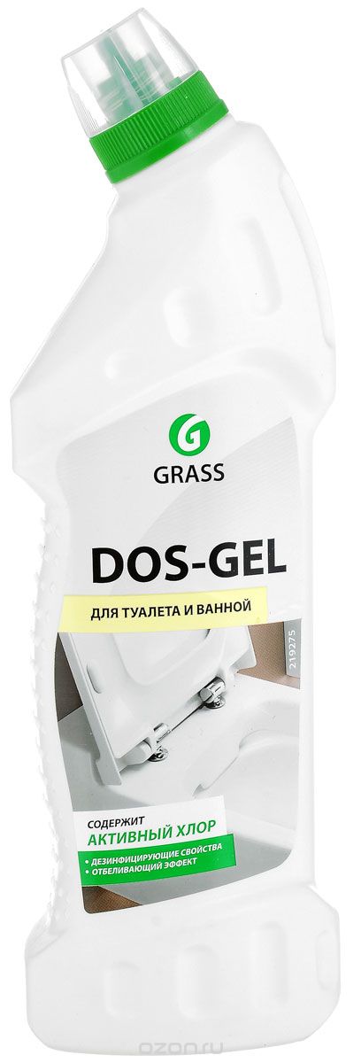 Средство чистящее GRASS "Dos Gel" для туалета и ванной дезинфекция и отбеливание 750 мл