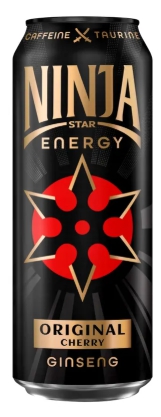 Напиток энергетический NINJA STAR ENERGY "Original Cherry" газированный витаминизированный 0.45 л