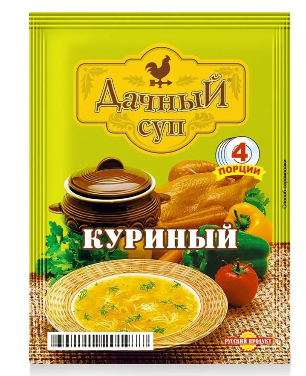 Суп РУССКИЙ ПРОДУКТ "Дачный"  куриный 60 г