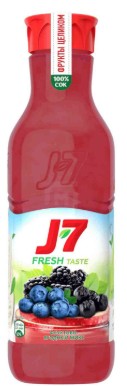 Морс J7 из клюквы, черники, черноплодной рябины, ежевики 850 мл