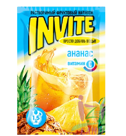 Напиток растворимый INVITE ананас 12 г