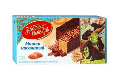 Торт вафельный КРАСНЫЙ ОКТЯБРЬ "Мишка косолапый" ассорти 250 г