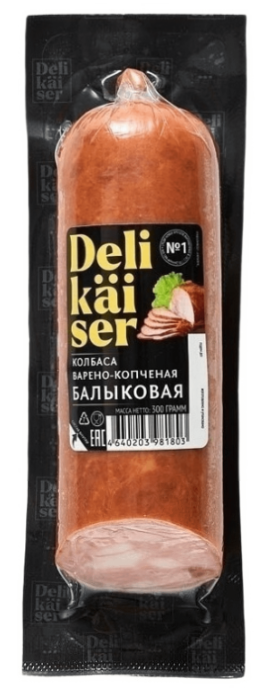 Колбаса DELIKAISER «Балыковая» варено-копченая 300 г