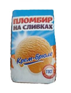 Мороженое МОРОЗОФФ "Пломбир на сливках" крем-брюле на вафлях 90 г
