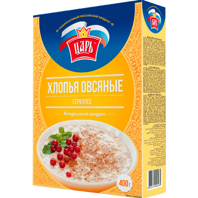 Хлопья ЦАРЬ "Геркулес" овсяные 400 г