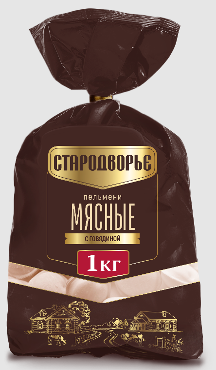 Пельмени СТАРОДВОРЬЕ "Мясные с говядиной" 1 кг