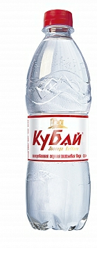 Вода минеральная КУБАЙ газированная 500 мл