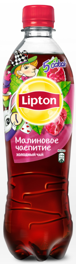 Холодный чай LIPTON "Малиновое чаепитие" черный 0.5 л