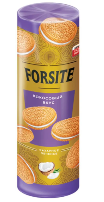 Печенье-сэндвич FORSITE с кокосовым вкусом 220 г