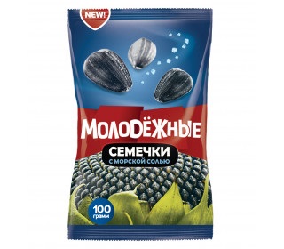 Семечки МОЛОДЕЖНЫЕ жареные с морской солью 100 г