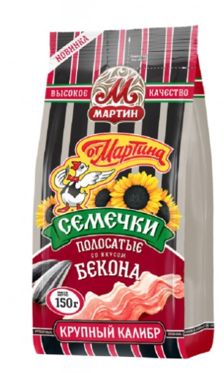 Семечки ОТ МАРТИНА Полосатые со вкусом бекона 150 г