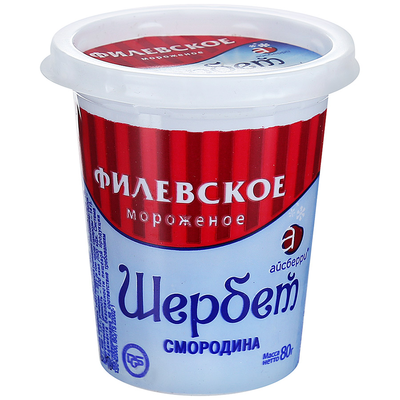 Мороженое ФИЛЕВСКОЕ "Щербет" смородина 80 г 1%