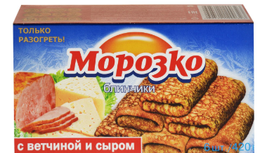 Блинчики МОРОЗКО с ветчиной и сыром 420 г