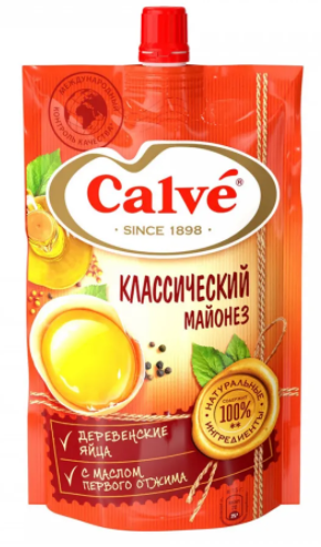 Майонез Calve Классический 50% 400 гр