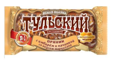 Пряник ТУЛЬСКИЙ с имбирем и марципановой начинкой 140 г
