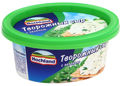 Сыр HOCHLAND творожный с зеленью 140 г 60%