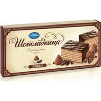 Торт вафельный КОЛОМЕНСКОЕ "Шоколадница" со вкусом трюфеля 250 г