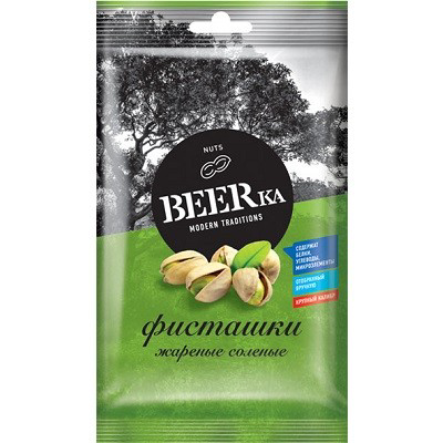Фисташки BEERKA жареные соленые 80 г