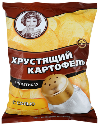 Чипсы ХРУСТЯЩИЙ КАРТОФЕЛЬ с солью 160 г