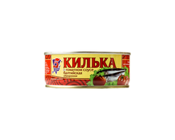 Килька 5 МОРЕЙ обжаренная в томатном соусе 240 г