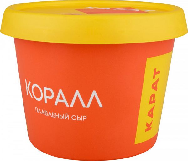 Сыр КАРАТ "Коралл" плавленый 230 г 45%