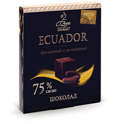 Шоколад OZERA "Ecuador" темный горький 90 г